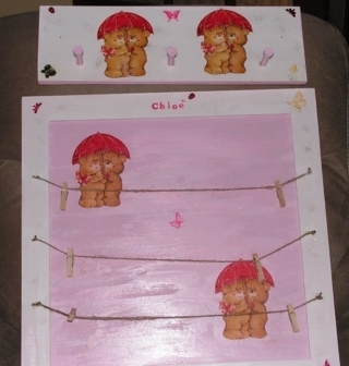 patère et son pèle-mèle - Déco du bois - 10doigts.fr