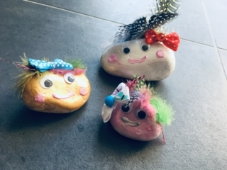 Cailloux rigolos - Créations d'enfant - 10doigts.fr