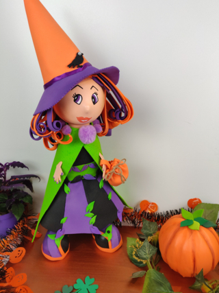 Fofuchas sorcière et sa citrouille - Divers - 10doigts.fr