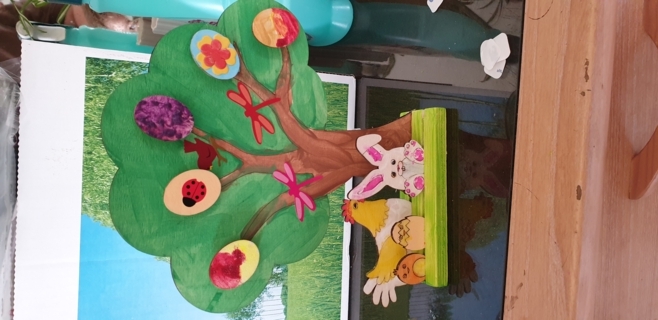 Scenette de Pâques - Créations d'enfant - 10doigts.fr