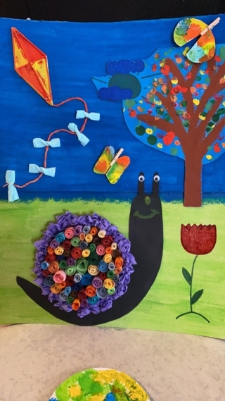 Escargot et papillon - Créations d'enfant - 10doigts.fr