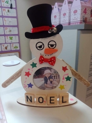 Cadre bon homme de neige - 10doigts.fr