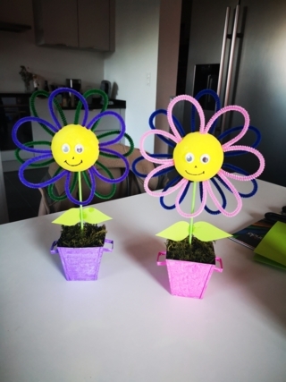 Fleur en pot - Déco du métal - 10doigts.fr