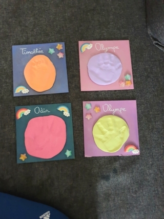 Tableau empreintes bébé - Créations d'enfant - 10doigts.fr