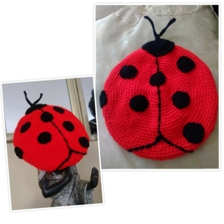 Béret coccinelle enfant en laine - Laine - 10doigts.fr