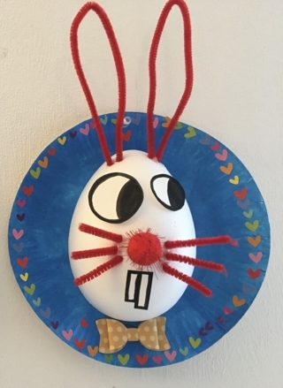 tableau lapin - Créations d'enfant - 10doigts.fr