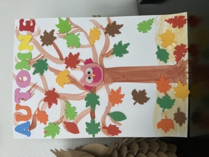 Arbre automne - Gommettes - 10doigts.fr