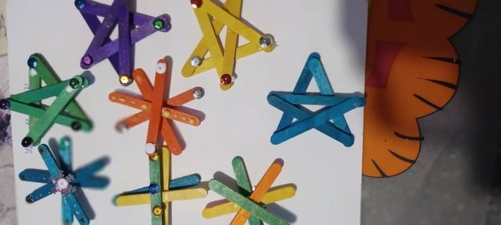 Étoile de noel - Créations d'enfant - 10doigts.fr