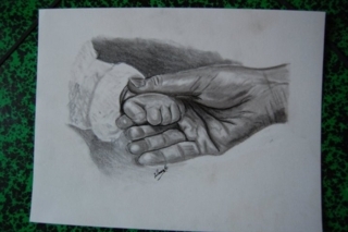 Main dans la main - Dessin - 10doigts.fr