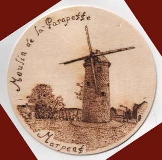 Moulin de la parapette à Marpent - Pyrogravure - 10doigts.fr