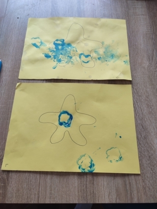 Etoiles de mer et peinture à l'emporte pièce. - 10doigts.fr