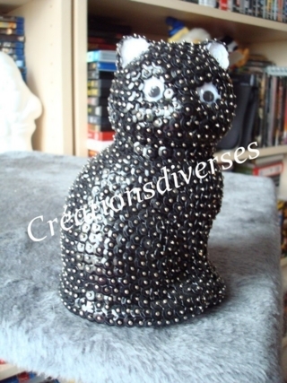 chat en polystyrene  - Déco du polystyrène - 10doigts.fr