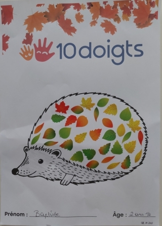 Printable hérisson + gommettes - 10doigts.fr