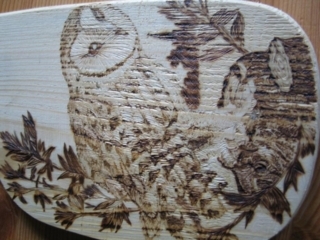 chouette  hulotte - Pyrogravure - 10doigts.fr