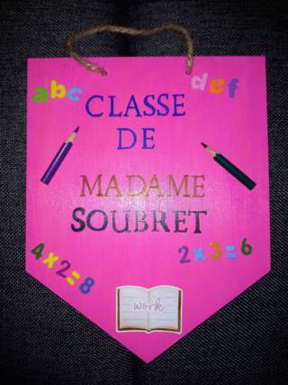 Plaque de porte maîtresse - 10doigts.fr