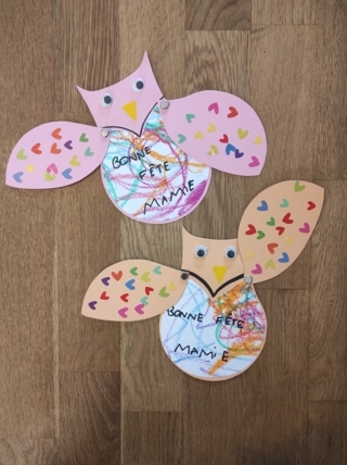 Une "chouette" carte pour mamie - 10doigts.fr