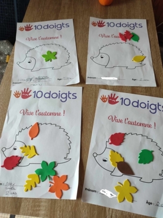 Hérisson d'automne - 10doigts.fr