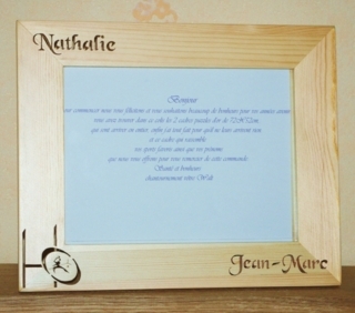 cadre chantourner pour mariage  - Déco du bois - 10doigts.fr