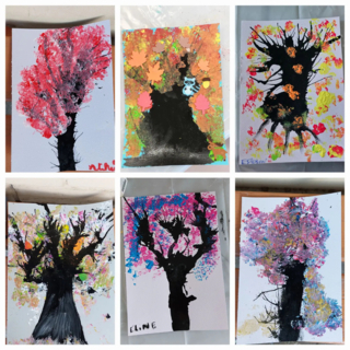 Arbre en fleure - 10doigts.fr