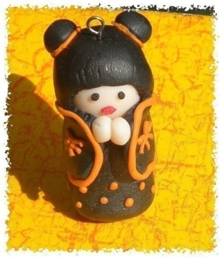 Kokeshi - Fimo, Cernit - 10doigts.fr