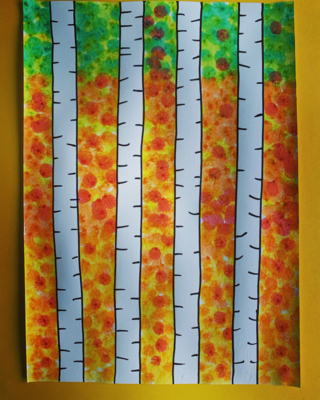 Forêt de bouleau - 10doigts.fr