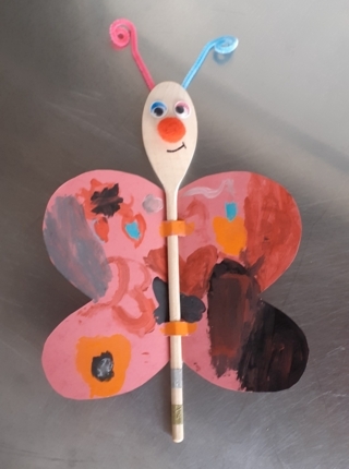 Marionnette Papillon - 10doigts.fr