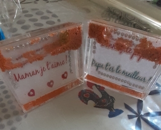 Cadre paillettes fêtes papas et mamans - 10doigts.fr