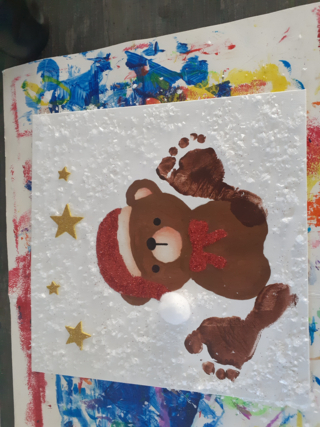 Toile empreintes Noel - 10doigts.fr