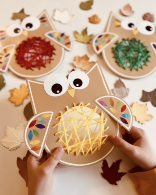 Hibou à tisser - 10doigts.fr