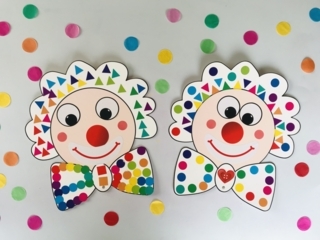 Clowns en gommettes - 10doigts.fr