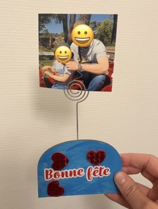 Porte photo fête des pères - 10doigts.fr