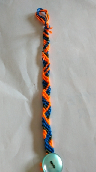 Bracelets brésiliens jaune et bleu - 10doigts.fr