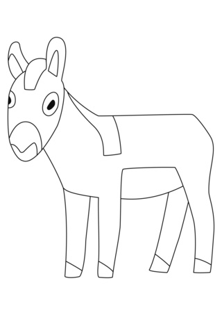 Ane 02 - Coloriages animaux - Coloriages - 10doigts.fr