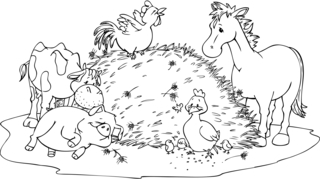 Animaux-ferme1 - Coloriages animaux - Coloriages - 10doigts.fr