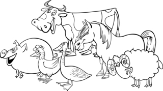 Animaux-ferme2 - Coloriages animaux - Coloriages - 10doigts.fr