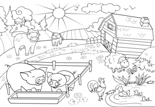 Animaux-ferme6 - Coloriages animaux - Coloriages - 10doigts.fr