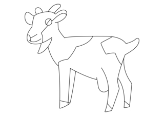 Chèvre 01 - Coloriages animaux - Coloriages - 10doigts.fr