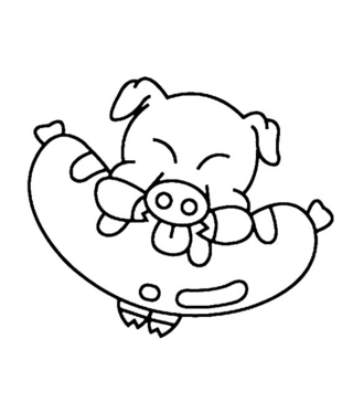 Cochon 02 - Coloriages animaux - Coloriages - 10doigts.fr