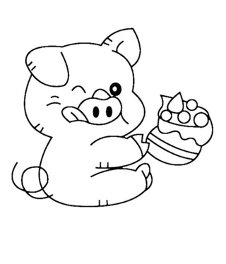 Cochon 03 - Coloriages animaux - Coloriages - 10doigts.fr