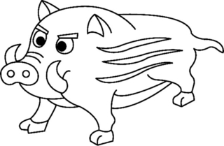 Cochon 04 - Coloriages animaux - Coloriages - 10doigts.fr