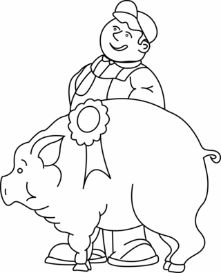 Cochon 06 - Coloriages animaux - Coloriages - 10doigts.fr