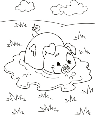 Cochon 10 - Coloriages animaux - Coloriages - 10doigts.fr