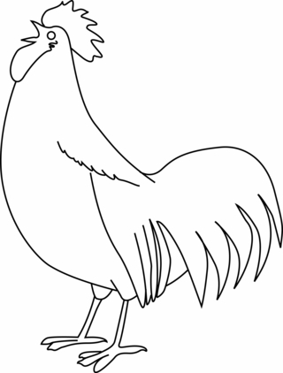 Coq 01 - Coloriages animaux - Coloriages - 10doigts.fr