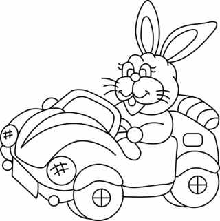 Lapin01 - Coloriages animaux - Coloriages - 10doigts.fr