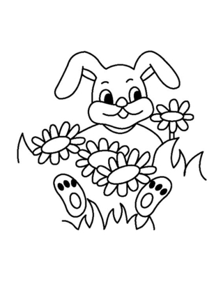 Lapin04 - Coloriages animaux - Coloriages - 10doigts.fr