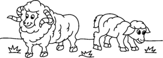 Mouton 03 - Coloriages animaux - Coloriages - 10doigts.fr