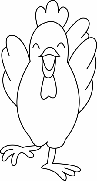Poule 03 - Coloriages animaux - Coloriages - 10doigts.fr