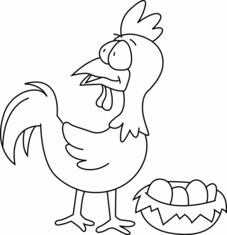 Poule 04 - Coloriages animaux - Coloriages - 10doigts.fr