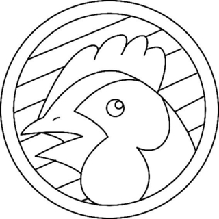 Poule 08 - Coloriages animaux - Coloriages - 10doigts.fr