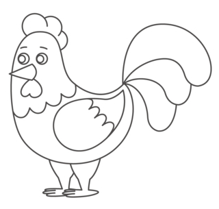 Poule 13 - Coloriages animaux - Coloriages - 10doigts.fr